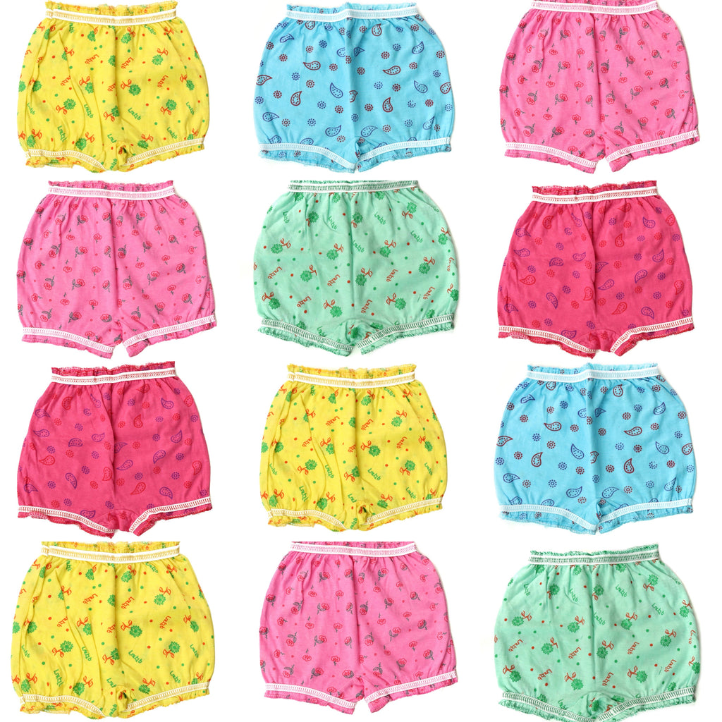 Kids White & Multicolor Bloomers & Underwears