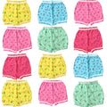 Kids White & Multicolor Bloomers & Underwears