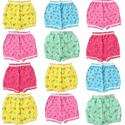 Kids White & Multicolor Bloomers & Underwears